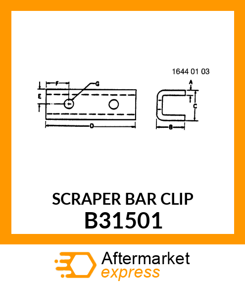 SCRAPER BAR CLIP B31501