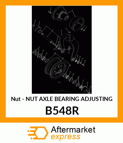 Nut Axle Bearing Adjusting B548R