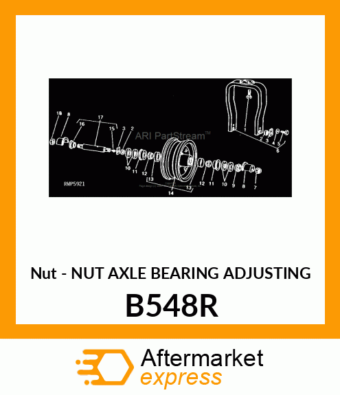 Nut Axle Bearing Adjusting B548R