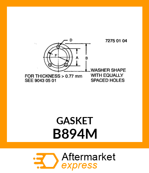 WASHER PAPER B894M