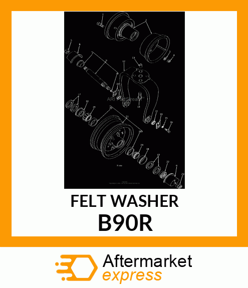 WASHER, FELT, GREASED B90R