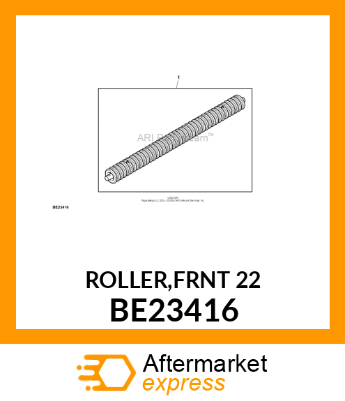 MACHINED GROOVED ROLLER BE23416