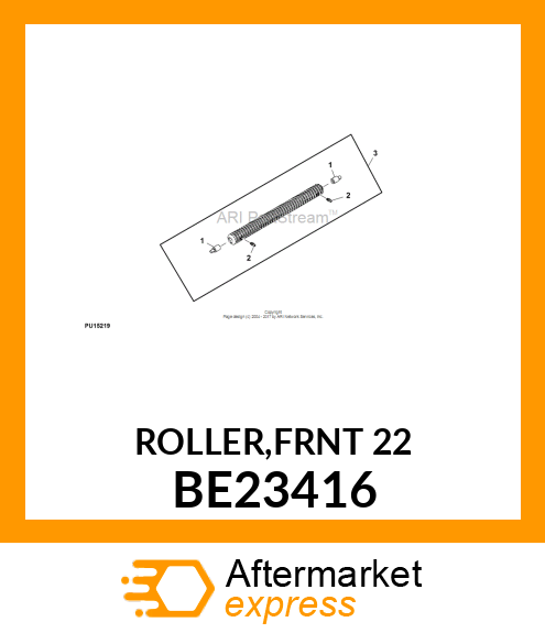 MACHINED GROOVED ROLLER BE23416