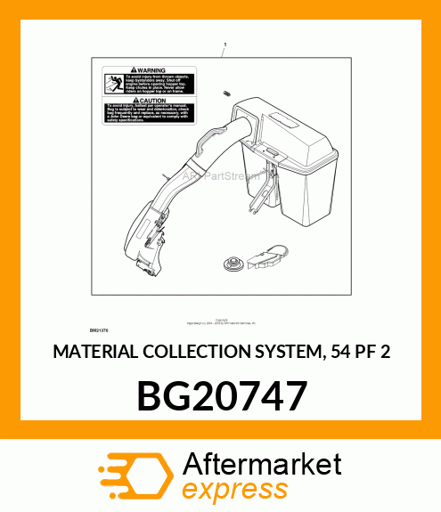 MATERIAL COLLECTION SYSTEM, 54 PF 2 BG20747