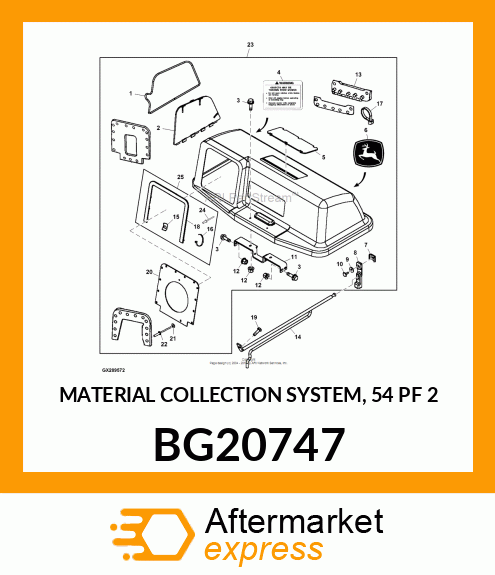 MATERIAL COLLECTION SYSTEM, 54 PF 2 BG20747