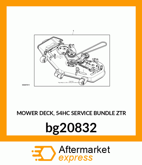 MOWER DECK, 54HC SERVICE BUNDLE ZTR bg20832