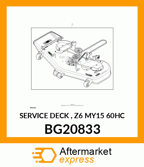 SERVICE DECK , Z6 MY15 60HC BG20833