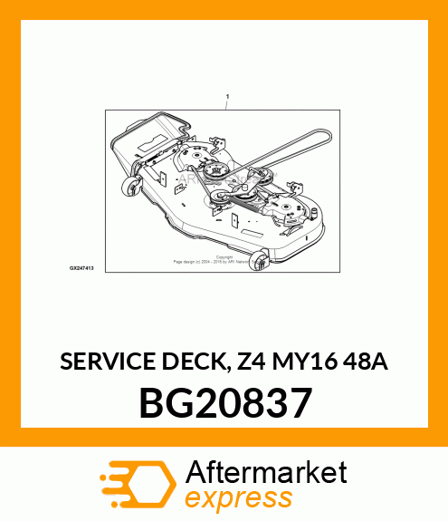 SERVICE DECK, Z4 MY16 48A BG20837