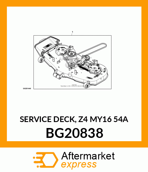 SERVICE DECK, Z4 MY16 54A BG20838