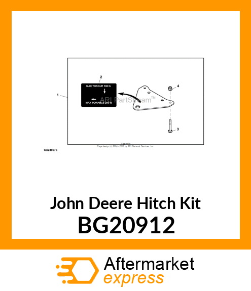 HITCH KIT, ZTRAK Z5 BG20912