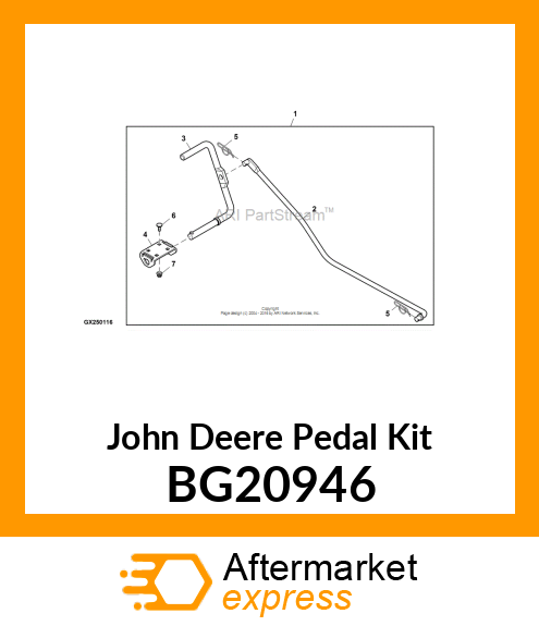 PEDAL KIT, KIT, FOOT LIFT Z2_Z3 BG20946