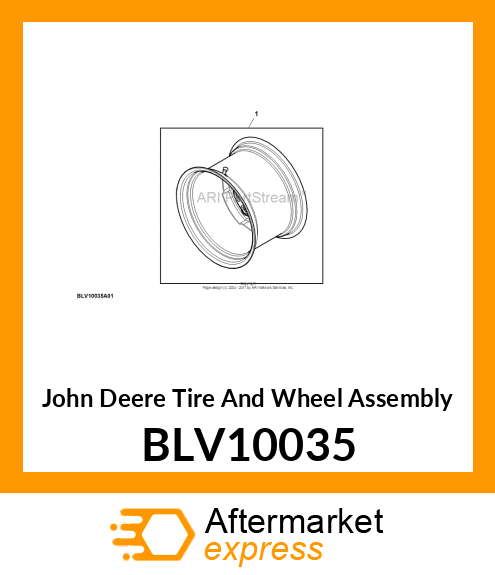 TIRE AND WHEEL ASSEMBLY, WHEEL AND BLV10035