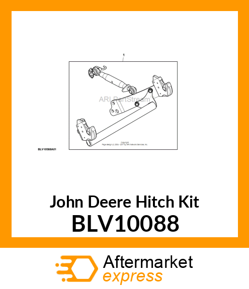 HITCH KIT, CATEGORY 1 KIT INCLUDING BLV10088