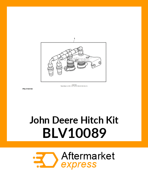 HITCH KIT, HYDRAULIC COUPLER KIT 1 BLV10089