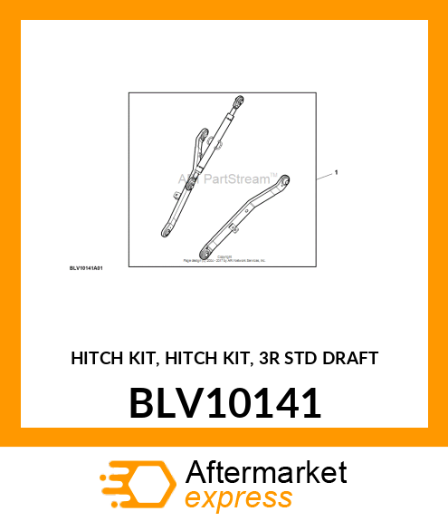 HITCH KIT, HITCH KIT, 3R STD DRAFT BLV10141