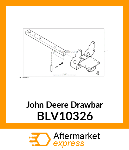 DRAWBAR, HITCH KIT, TRACTOR DRAWBAR BLV10326