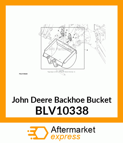 BUCKET, BACKHOE 9" (375A/385A/485A) BLV10338