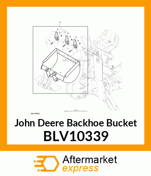 BUCKET, BACKHOE 12" (375A/385/485A) BLV10339