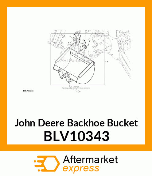 BUCKET, BH 18" HD (375A/385A/485A) BLV10343