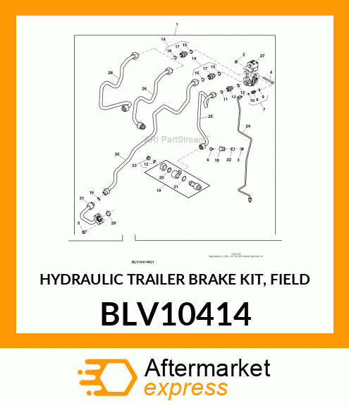 HYDRAULIC TRAILER BRAKE KIT, FIELD BLV10414