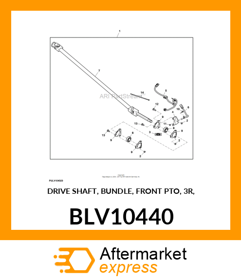 DRIVE SHAFT, BUNDLE, FRONT PTO, 3R, BLV10440