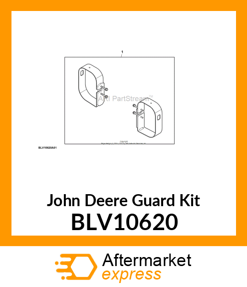 GUARD KIT, KIT, ROPS BRUSH GUARD P BLV10620