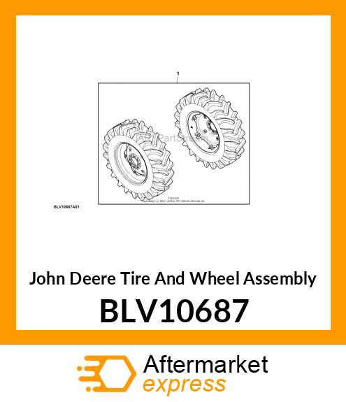 TIRE AND WHEEL ASSEMBLY, WHEEL AND BLV10687