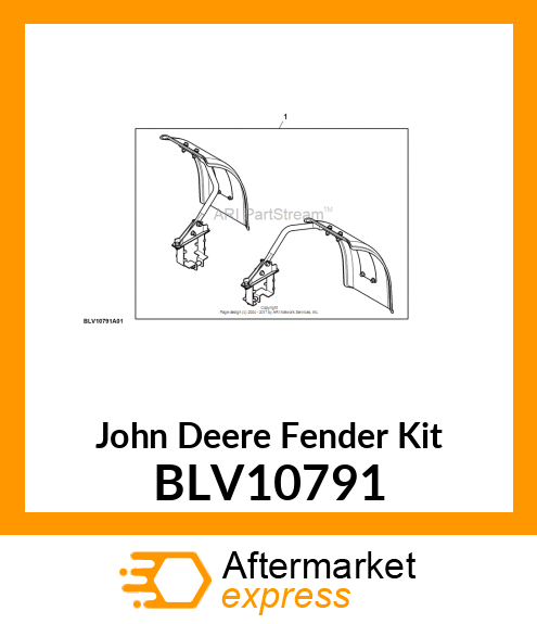 FENDER KIT, KIT, 4R FRONT FENDER FI BLV10791