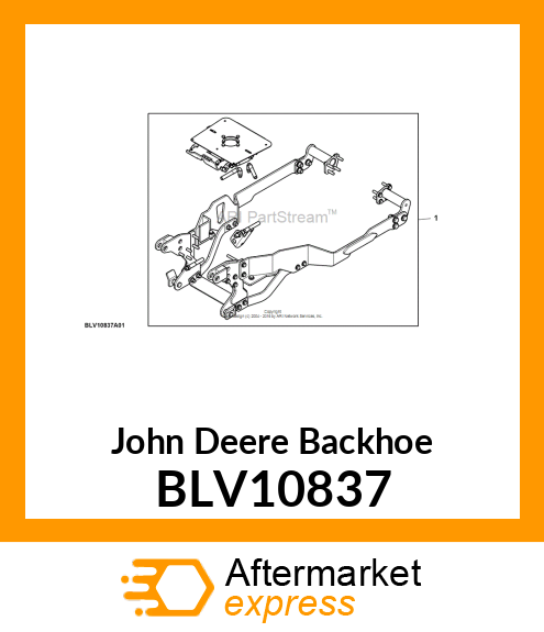 BACKHOE, 2305 BACKHOE MOUNT amp; SEAT BLV10837