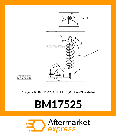 Auger - AUGER, 6" DBL. FLT. (Part is Obsolete) BM17525