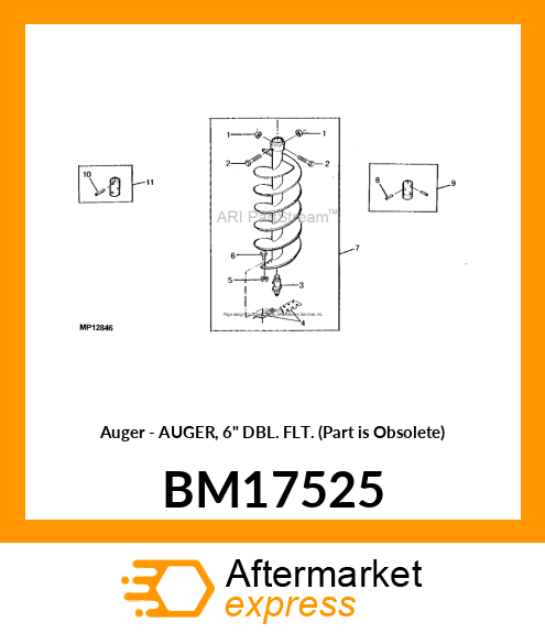 Auger - AUGER, 6" DBL. FLT. (Part is Obsolete) BM17525