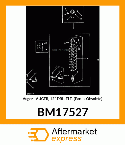 Auger - AUGER, 12" DBL. FLT. (Part is Obsolete) BM17527