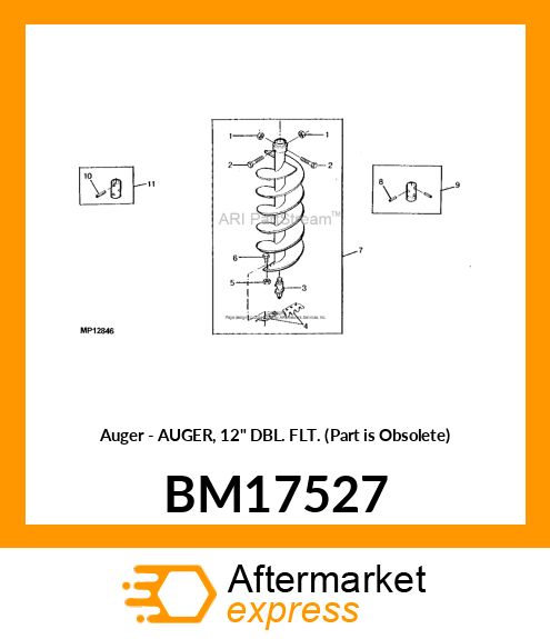 Auger - AUGER, 12" DBL. FLT. (Part is Obsolete) BM17527