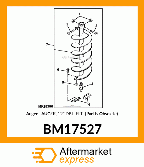 Auger - AUGER, 12" DBL. FLT. (Part is Obsolete) BM17527