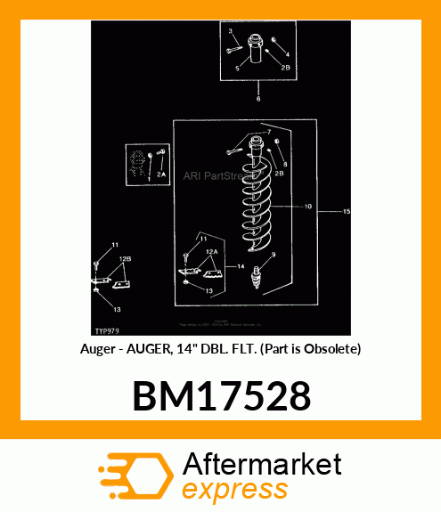 Auger - AUGER, 14" DBL. FLT. (Part is Obsolete) BM17528