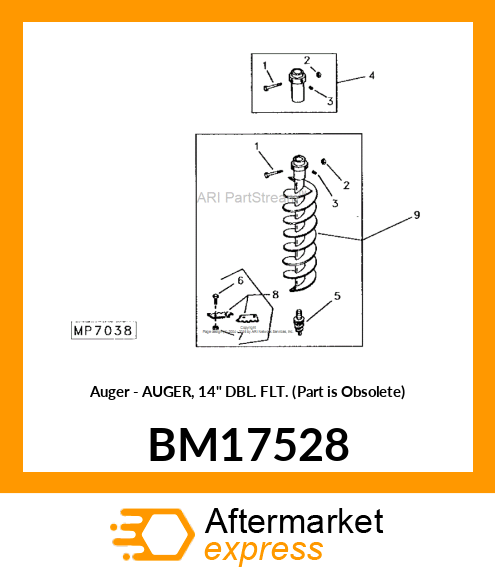 Auger - AUGER, 14" DBL. FLT. (Part is Obsolete) BM17528