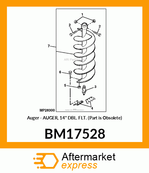 Auger - AUGER, 14" DBL. FLT. (Part is Obsolete) BM17528