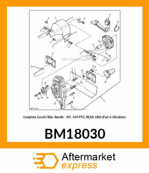 Complete Goods/Ship. Bundle - KIT, 540 PTO, REAR 1800 (Part is Obsolete) BM18030