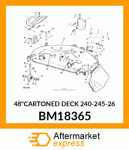 48"CARTONED DECK 240-245-26 BM18365