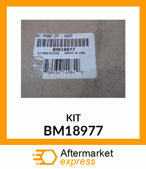 LIFT ARM, KIT, FRONT LIFT BM18977