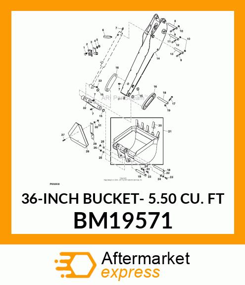 36-INCH BUCKET- 5.50 CU. FT BM19571