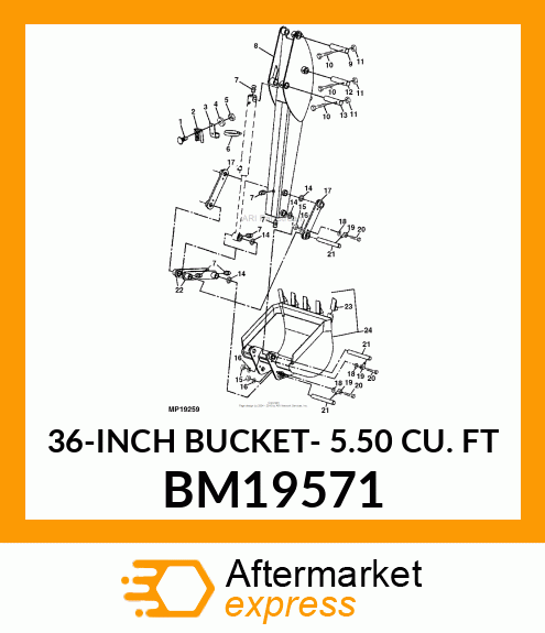 36-INCH BUCKET- 5.50 CU. FT BM19571