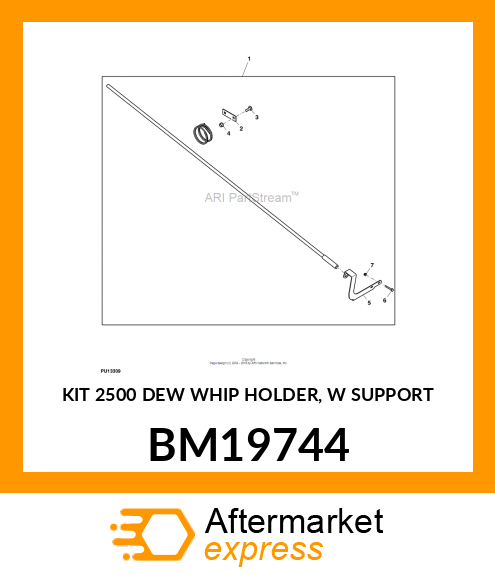 KIT 2500 DEW WHIP HOLDER, W SUPPORT BM19744