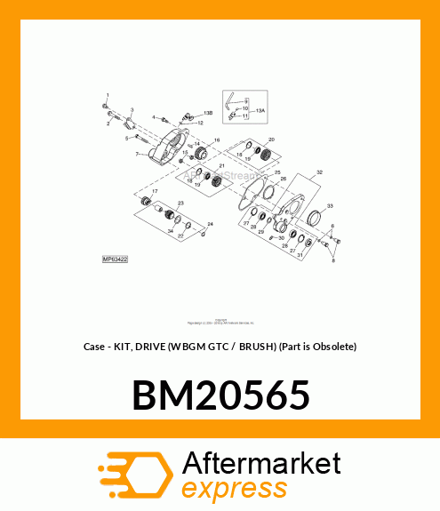 Case - KIT, DRIVE (WBGM GTC / BRUSH) (Part is Obsolete) BM20565