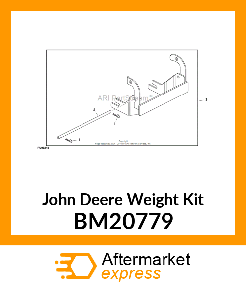 BRACKET, REAR WEIGHT W/O 3 BM20779