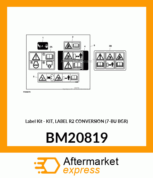 Label Kit - KIT, LABEL R2 CONVERSION (7-BU BGR) BM20819