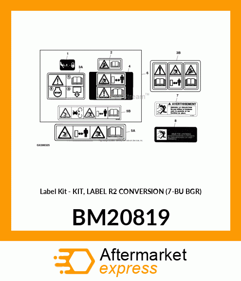 Label Kit - KIT, LABEL R2 CONVERSION (7-BU BGR) BM20819