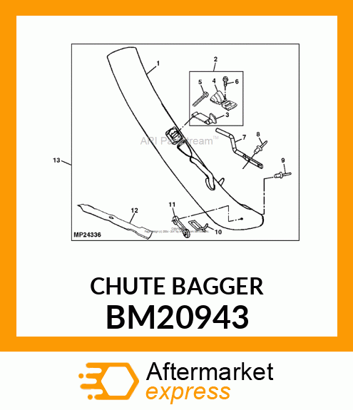 REAR BAGGER CHUTE- 42"C-SST BM20943