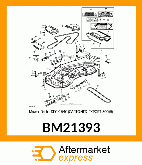 Mower Deck - DECK, 54C (CARTONED-EXPORT-300'S) BM21393