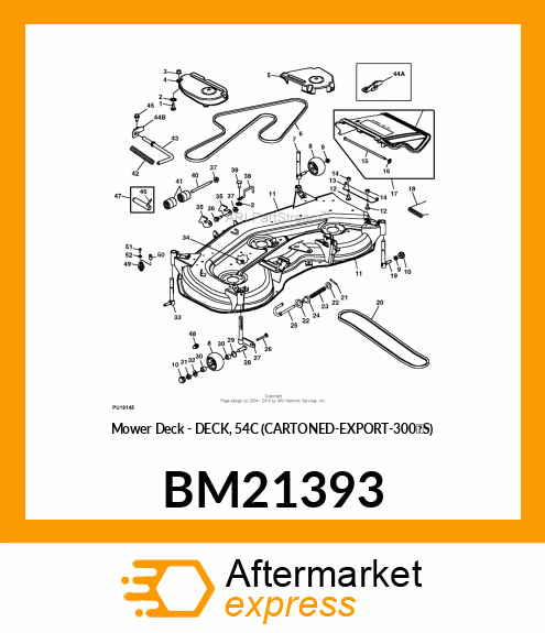 Mower Deck - DECK, 54C (CARTONED-EXPORT-300'S) BM21393